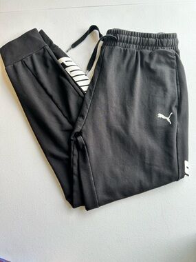 PUMA Men's Power Slim-Fit Joggers - Tapered Leg - Black - Size Medium